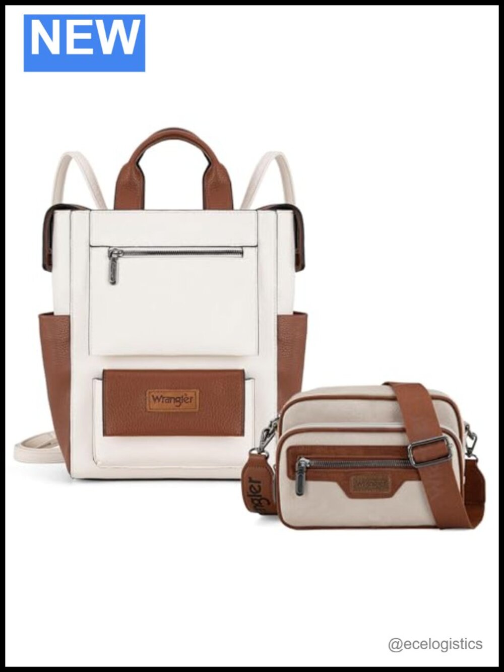 Montana West Wrangler Backpack Purse & Crossbody Bag Set - Anti-theft